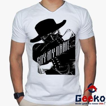 Imagem de Camiseta Ateez 100% Algodão Kim Hongjoong K-pop Geeko, Branco gola v, 