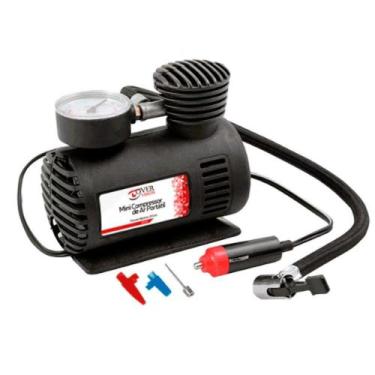 Imagem de Mini Compressor De Ar Automotivo 250psi 12v Preto C/ 3 Bicos - Over Vi