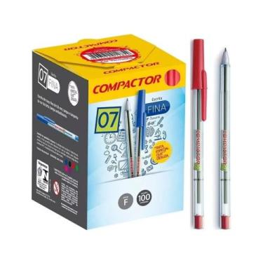 Imagem de Caneta Escolar Vermelha Ponta Fina 0.7 Esferográfica - T10OFFICE