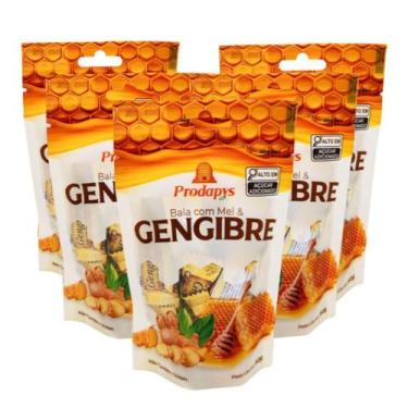 Imagem de Bala com Mel e Gengibre Kit com 5 - Prodapys, Mel e Gengibre, Brasil, 