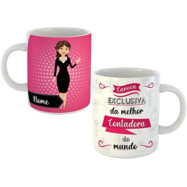 Imagem de Caneca melhor contadora do mundo nome personalizado - Mago das Camisas