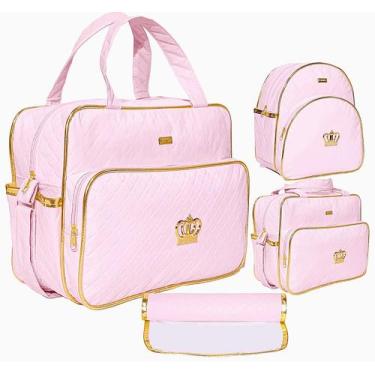 Imagem de kit viagem com criança bolsas mochila organizadora e trocador de frald