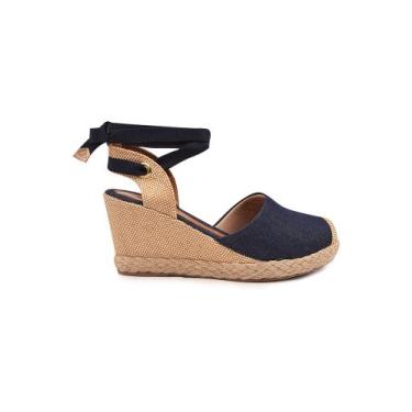 Imagem de Anabela Espadrille de Amarrar Feminina Sandália Clássica Casual Macera