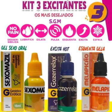Imagem de Kit Produtos Sex Shop Premium eróticos Lubrificante SGM - Top Gel