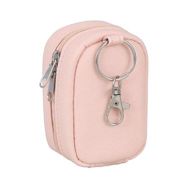 Imagem de Meiiy Bolsa com suporte para batom pequena bolsa de manga para batom bolsa de armazenamento portátil estojo de brilho labial com gancho acessórios presente para mulheres, Vermelho