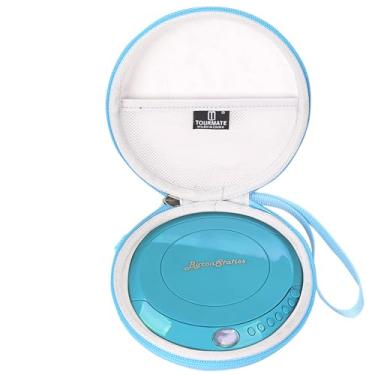 Imagem de Capa para leitor de CD compatível com ByronStatics PCD220B/GPX PCB319B/PC332B Produtos Leitor de CD portátil, suporte de armazenamento de viagem para Arafuna/MEGATEK/Produtos Deluxe (azul)