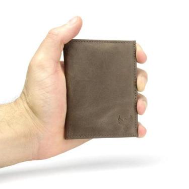 Imagem de Carteira Pequena Slim Masculina Em Couro Porta Cartão, CNH - Franboots