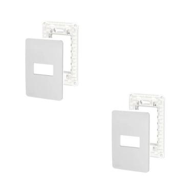 Imagem de 2 Placa/Espelho Gamma Silver 4x2 S730101274 Orion Schneider