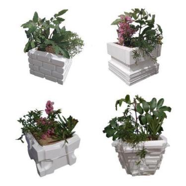 Imagem de Molde Forma Vaso 16x15 Kit 4 Formas Abs 2mm P/ Cimento Gesso - By.Yo 3