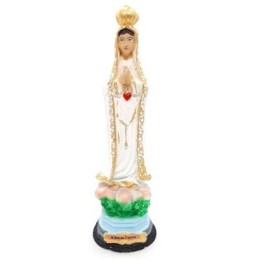 Imagem de Estátua Nossa Senhora De Fátima Orando Gesso 20cm - Flash