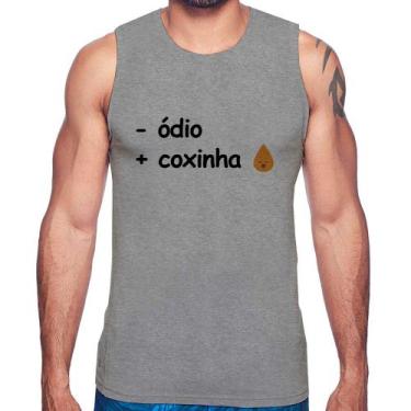 Imagem de Regata Menos ódio, Mais coxinha - Foca na Moda, Cinza, M
