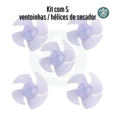Imagem de Ventoinha hélice para secador Gama / Mondial / Philco Kit com 5 uni