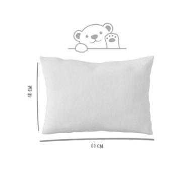 Imagem de Fronha Avulsa 40cm x 60cm Kids Malha 100% Algodão Lisa Branca Arrumadi