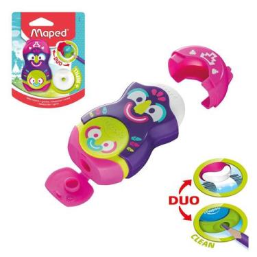 Imagem de Apontador Maped Loopy Totem + Borracha + Refil, Rosa