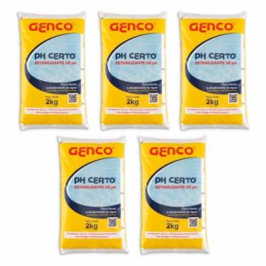 Imagem de Kit 5 Ph Certo Genco Elevador De Alcalinidade Piscinas 2kg