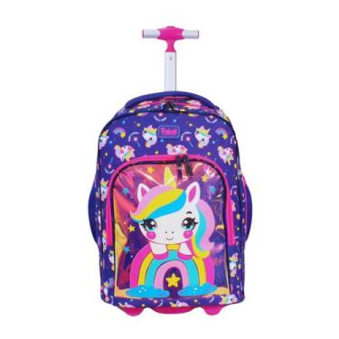 Imagem de Mochila com Rodas Rabisk Teen Unicórnio RKU5002C Cor: Azul