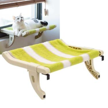 Imagem de Cama Suspensa Janela Caminha Gato Pet Luxo Vista Panoramica Relaxante 