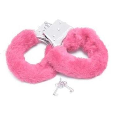 Imagem de Algemas em Metal Com Pelúcia - Rosa - Sex Shop