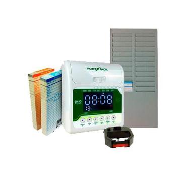 Imagem de Relógio de Ponto Cartográfico + 100 cartões + Porta Cartão - eVO