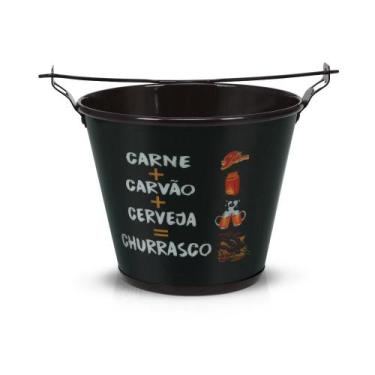 Imagem de BALDE 24 RECEITA CHURRASCO 6 Litros Alumínio Alumiart