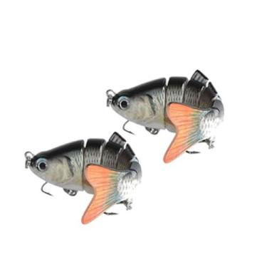 Imagem de 2 Iscas Artificiais Lambari Action Articulado 6 Segmentos - 10cm 18gr 