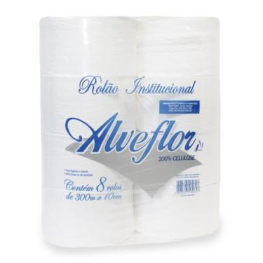 Imagem de Papel higiênico alveflor 300mx10cm 8 rolos 100% celulose virgem