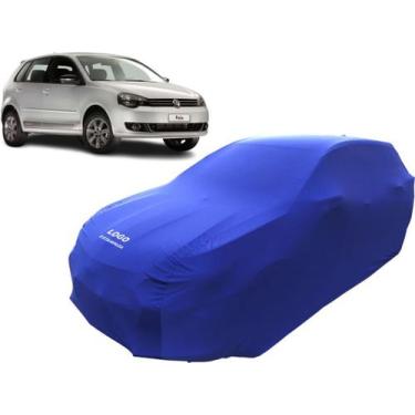 Imagem de Capa Cobrir Carro Volkswagen Polo Hatch 2015 Tecido Helanca - Mz, Azul