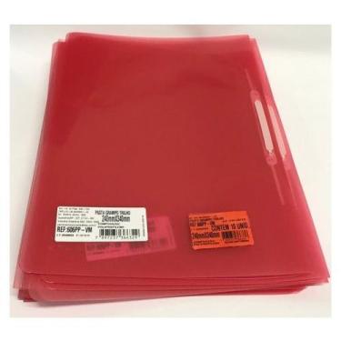 Imagem de Pasta Grampo Trilho DAC Oficio - 10 UN, Vermelho