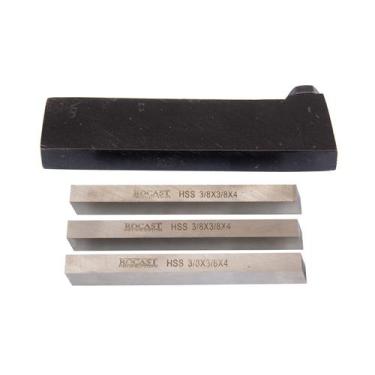 Imagem de Kit Porta Bits 3/8 Para Torno + 3 Bits 3/8 X 4 Rocast