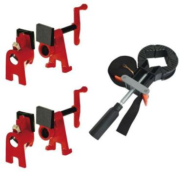 Imagem de Kit 2 Grampos Sargentos Para Canos+ Grampo De Aperto Rápido 11Pol. - C