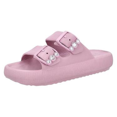 Imagem de Chinelo Feminino Birk Conforto Brilhante Ajustável Usaflex