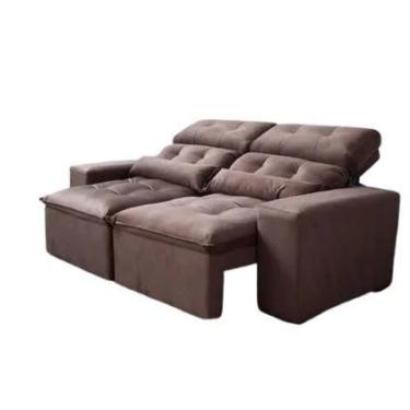 Imagem de Sofá Retrátil e Reclinável Confortável 2 metros Marrom - ORTHOBOX