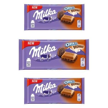 Imagem de Chocolate Milka Oreo Brownie Barra Kit com 3 Unid de 100g