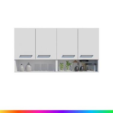 Imagem de Armário Aereo 4 Portas 120cm Modular Multiuso com Nicho Móveis Bonatto