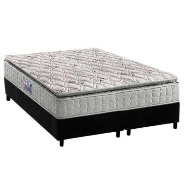 Imagem de Conjunto Box Queen: Colchão Espuma D Angelis Anjos D33 Orthosono + Bas