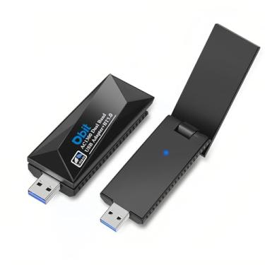 Imagem de DBIT AC1300 Adaptador USB WiFi EDR BT 5.0 Dongle 2.4G/5G Adaptador de rede sem fio de banda dupla para PC Desktop, MU-MIMO, USB 3.0, suporta Windows 11, 10, 8.1, 8, 7, XP/Mac OS X 10.9-10.15