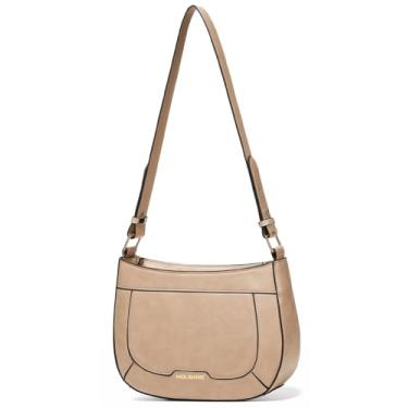 Imagem de molshine Bolsas de ombro pequenas, bolsa acolchoada crescente, bolsa clutch de festa para mulheres modelo DLK0062, Damasco