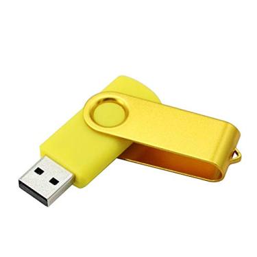 Imagem de Pen Drive USB Rotate 3.0 de 16 GB, pen drive, armazenamento de dados, pen drive de memória, pen drive USB 3.0, amarelo