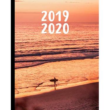 Imagem de 2019-2020: Academic Planner, Sunrise Surf, Weekly & Monthly Organizer for Ocean Lovers (Waves Studio Planners)