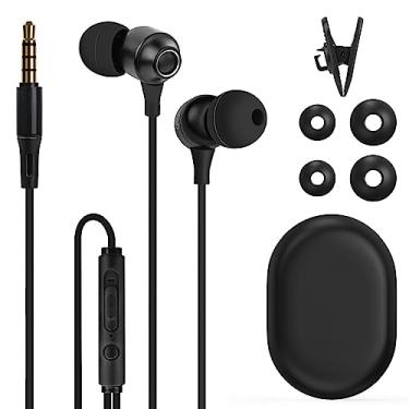 Imagem de Fones de ouvido geekria para dormir, plugues de ouvido isolantes de ruído, mini fone de ouvido confortável ASMR para dormir, adequado para sono leve, insônia, sono lateral, viagens aéreas, ruído branco (com microfone e controle de volume, cinza)