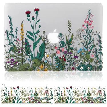Imagem de iDonzon Capa para MacBook Pro 13 polegadas M2 M1 A2338 A2289 A2251 A2159 A1989 A1706 A1708 versão 2023-2016, efeito 3D fosco transparente transparente e capa para teclado Pro 13.3 com Touch ID, flores