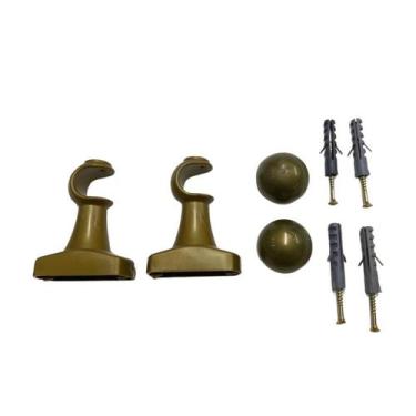 Imagem de Suporte Para Cortina Varão Simples Par Com Ponteira Reforçado 19mm - J