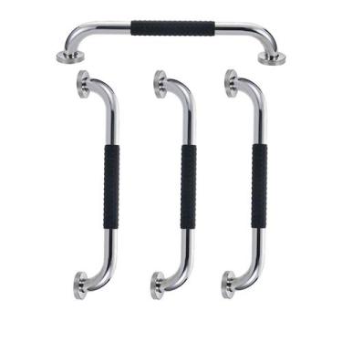 Imagem de Barra de Apoio Inox 60cm Kit 4 unidades Suporte Antiderrapante Banheir