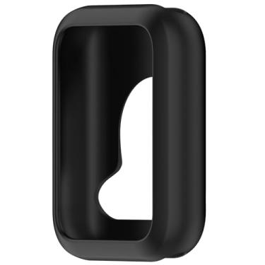 Imagem de MOTONG Capa protetora compatível com Xiaomi Smart Band 9 Pro - Capa protetora de silicone para relógio compatível com Xiaomi Smart Band 9 Pro (silicone preto)