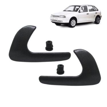 Imagem de Par Maçanetas Interna Gol Bola G2 1997-2005 Grafite Metal - Felux