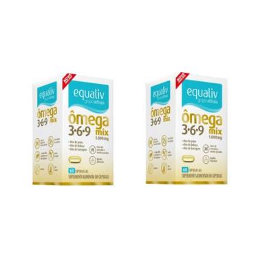 Imagem de Kit 2 Vitamina Ômega Mix 3.6.9 1000mg Com 60 Caps - Equaliv