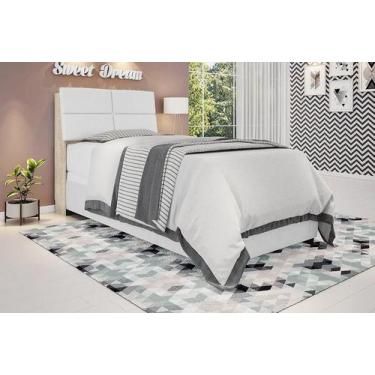 Imagem de Cabeceira Solteiro 0,88 Isis Amarula com Painel Class Branco Framar