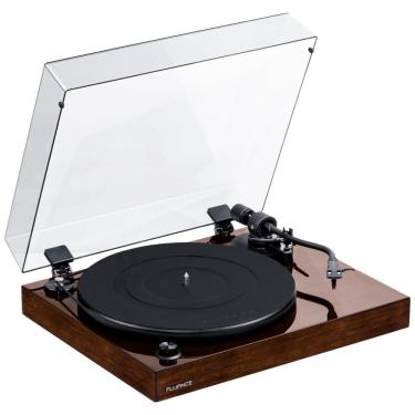 Imagem de Toca Discos Retro com Cartucho Ortofon OM10 e Controle de Velocidade, Fluance RT82, Marrom Escuro
