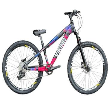 Imagem de Bicicleta Vikingx Aro 26 Vmaxx Single 1x8 Preto Rosa