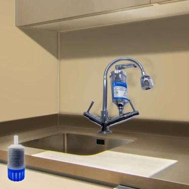 Imagem de Torneira Com Filtro Gourmet Pia Cozinha De Parede + 3 Refil CasaGrande